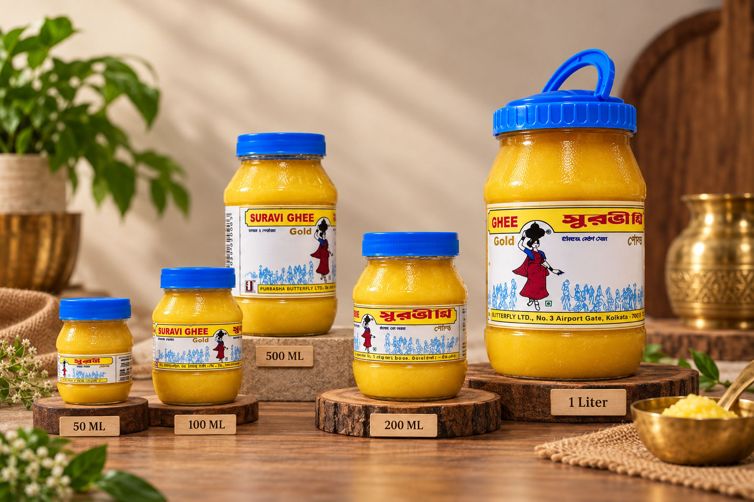 Suravi Ghee PET jar packs